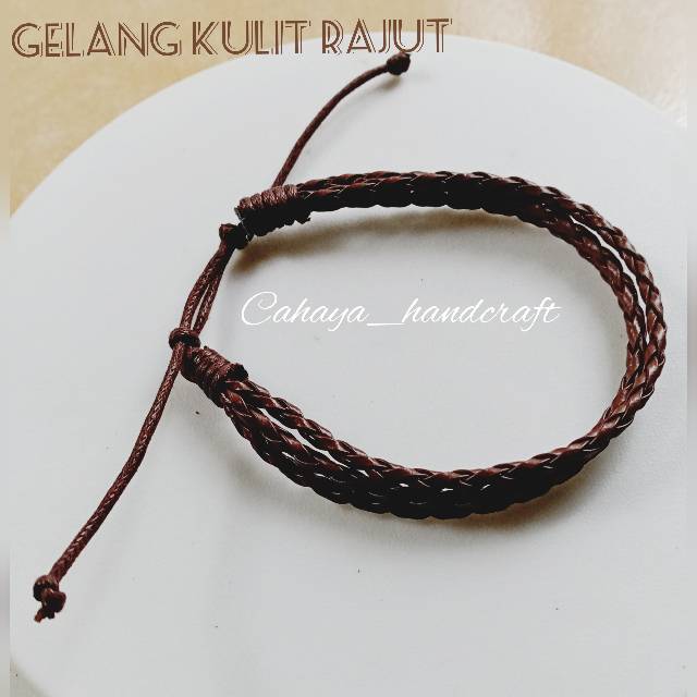 12pcs Gelang Kulit Sintetis Kepang Rajut Rangkap 3 Multilayer Untuk Pria &amp; Wanita Grosir Pengrajin