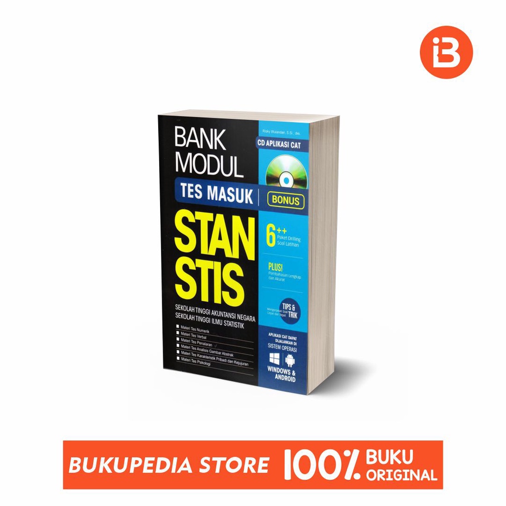 

BEST SELLER !! BANK MODUL TES MASUK STAN – STIS - BRIGHT PUBLISHER (Bonus Pensil, Bookmark, Stiker)