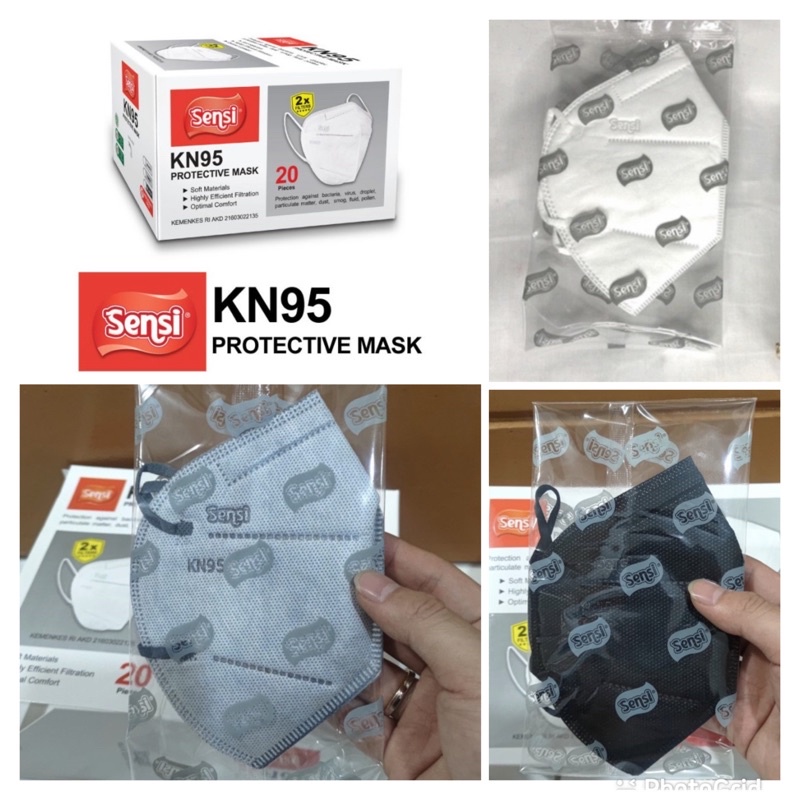 MASKER SENSI KN95 5 PLY DOUBLE FILTER ISI 20/BOX