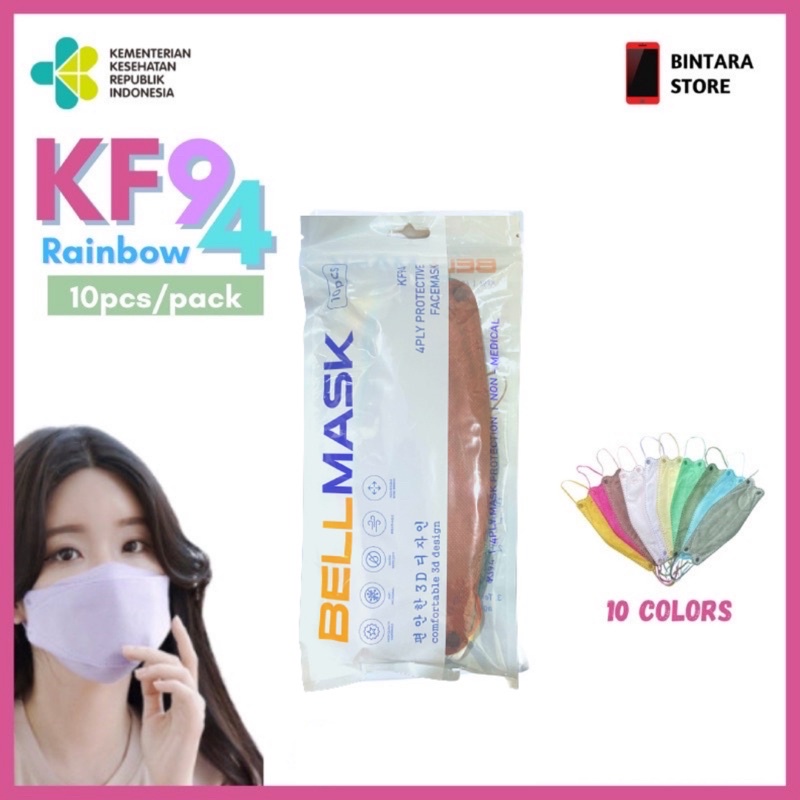 MASKER KF94 WARNA WARNI MIX WARNA 4Ply Isi 10pcs