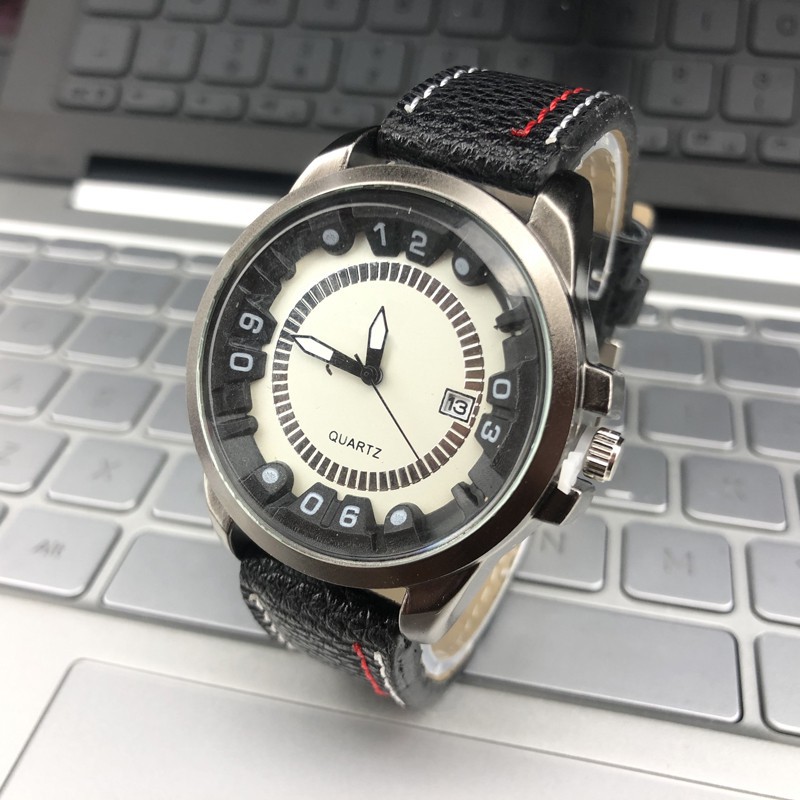 ✅[COD] Jam tangan karet Kulit vios murah import grosir premium dual arloji pria tanggal Fashion M81
