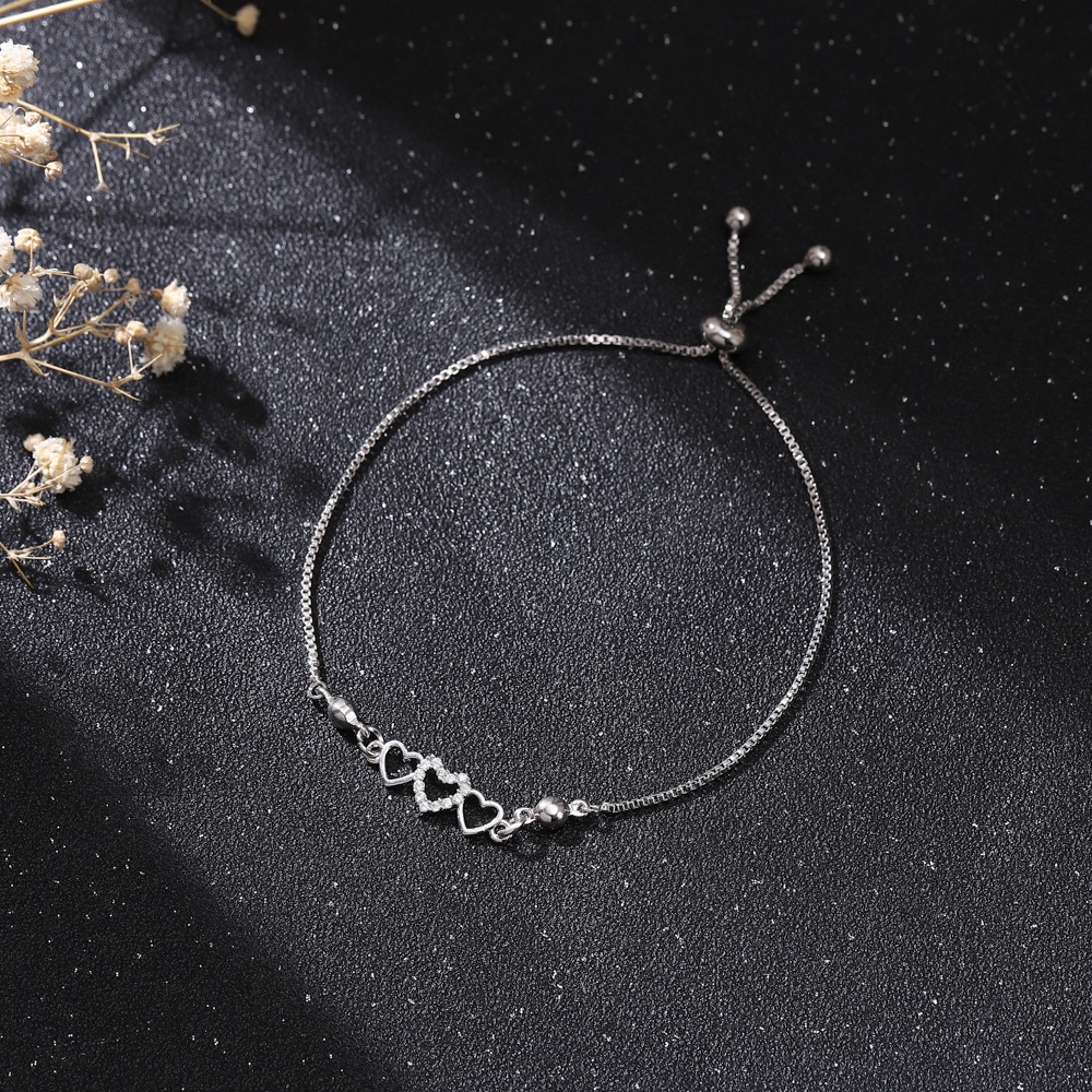 D.G.C Gelang Berbentuk Hati Aksesoris Wanita Bell Gelang Fashion  Stainless Steel D324