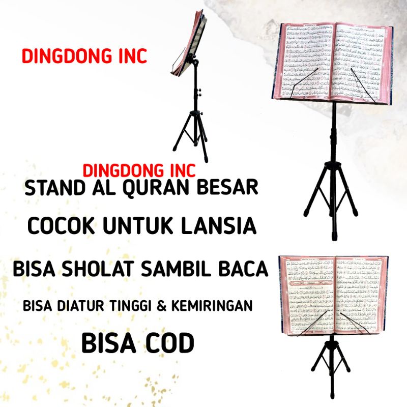 DUDUKAN AL QURAN LANSIA JUMBO STAND AL QURAN BESI KOKOH