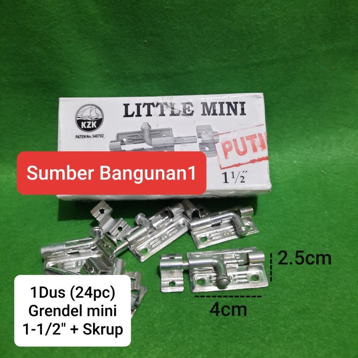 Grendel Kecil tipis 1 Dus selot mini plus sekrup kunci kecil lemari pintu laci