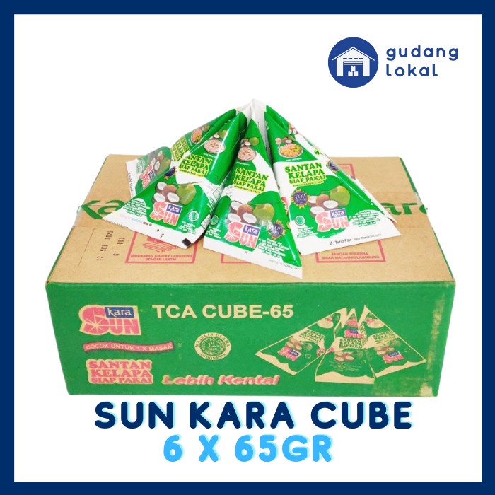 

Sun Kara Santan Kelapa Instan Cube 65Gr isi 6 Pcs
