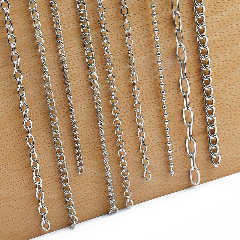 Rantai Kalung Rhodium Bahan Metal Untuk Membuat Perhiasan Diy