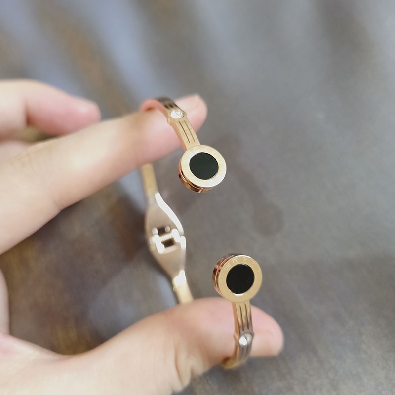 (COD)gelang titanium asli tangan wanita bangle lapis emas cewek prempuan terbaru impor murah