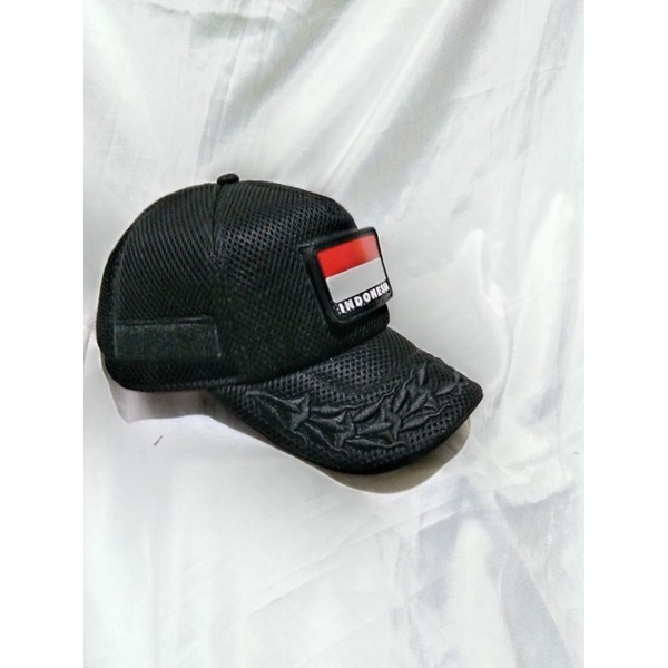 TOPI PAMEN JALA DOUBLE MES VELCRO/topi jaring pamen