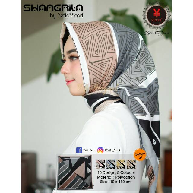 Jilbab segiempat / hijab shangrila by yeffa scarf