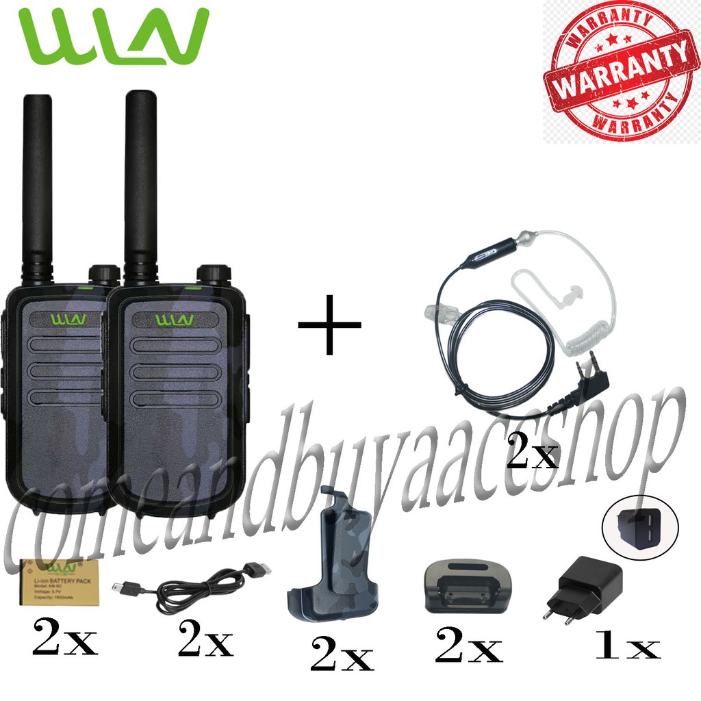 Paket Earphone FBI WLN Walkie talkie KD - C10U LORENG ABU ( isi 2pcs )