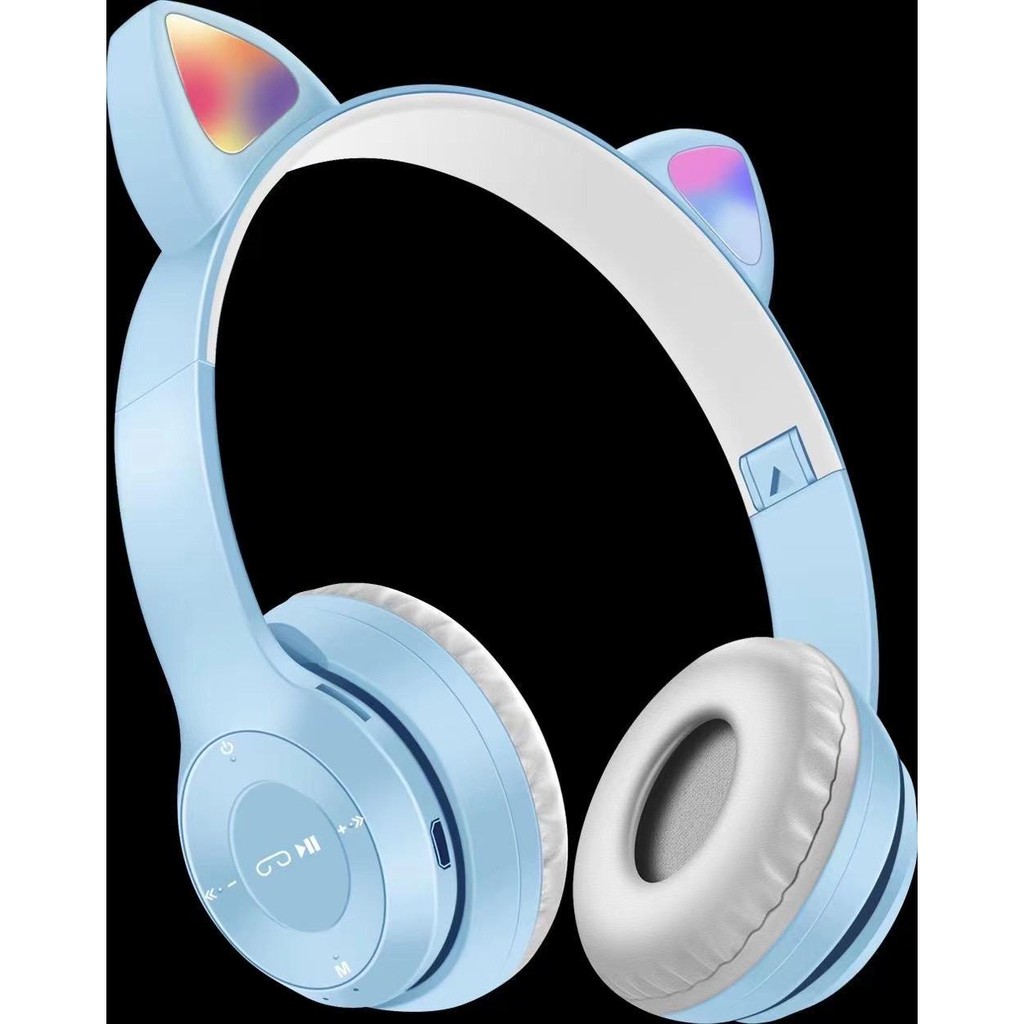 Cat Ear Headphone Wireless Bluetooth Laser LED LIGHT