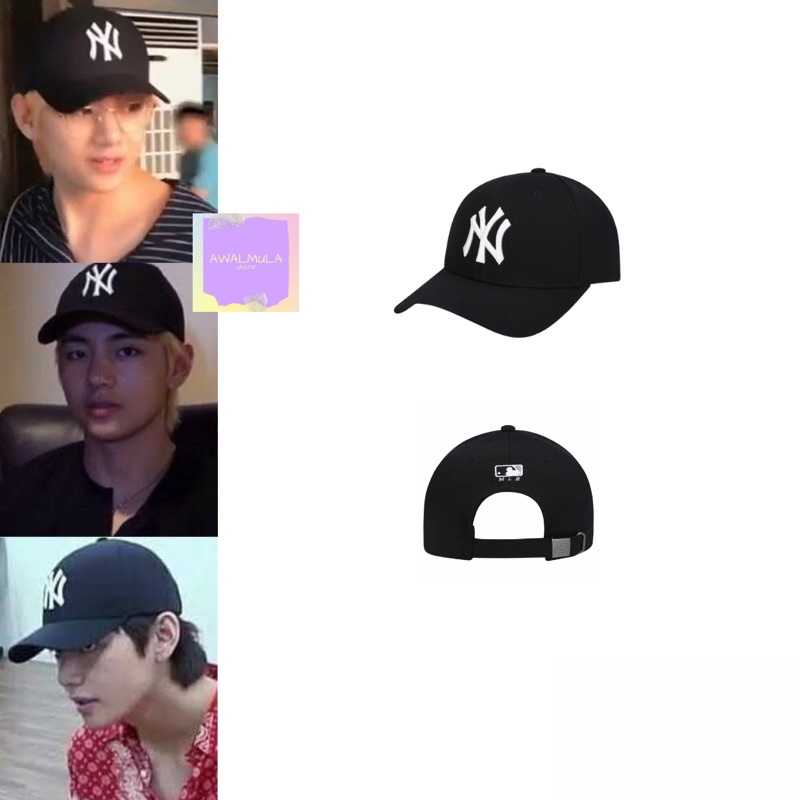 (PO) OFFICIAL MLBKR Captain Curve Adjustment Cap New York Yankees worn by BTS V Taehyung