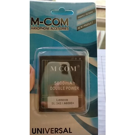 Baterai MCOM BL242 Slim for Lenovo A6000+ / A6000 Plus / A6600+ / A6600 Plus