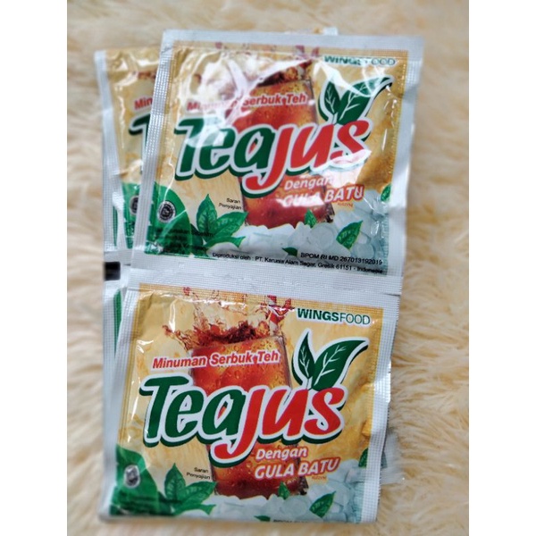 

minuman tea jus gula batu 1 rencengisi 10