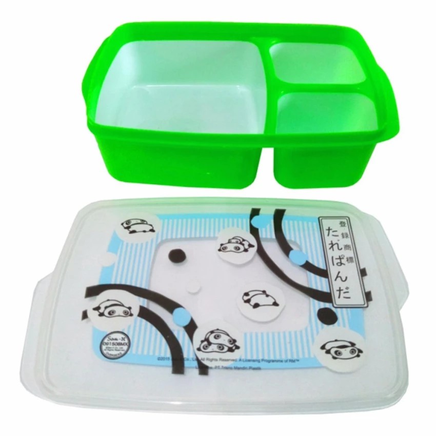 Calista lunch box kotak makan 3 sekat food grade Random Colour / Bekal Makan