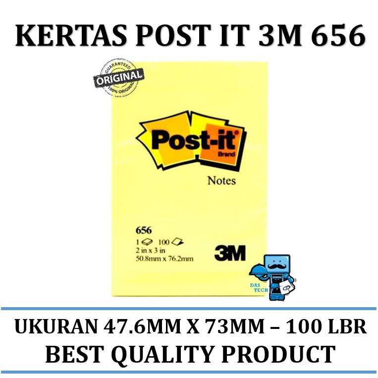 

Kertas Post IT 3M 656 Sticky Notes - Original