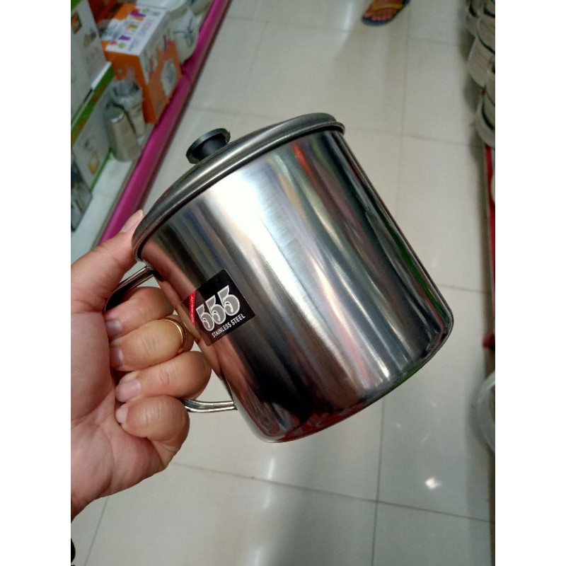 Mug stainless tutup besar murah meriah