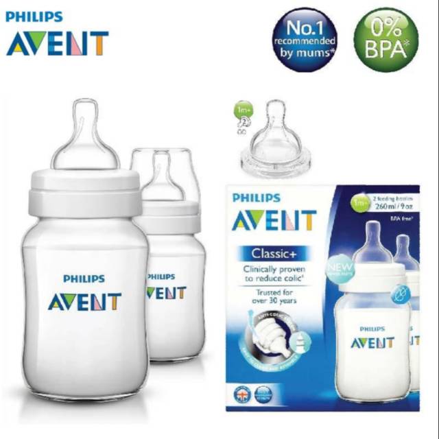 Avent Bottle Classic+ 260ml Isi 2pcs