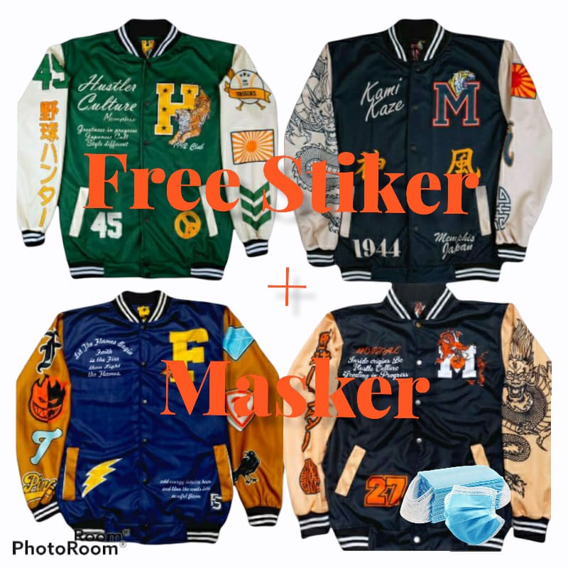 JAKET PRIA - JAKET BOMBER PRIA - JAKET VARSITY - JAKET SALVIO HEXIA