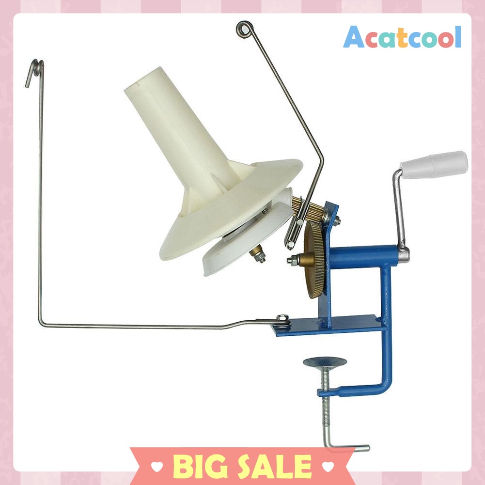 Large Metal Yarn Fiber String Ball Wool Hand Operated Cable Winder Machine