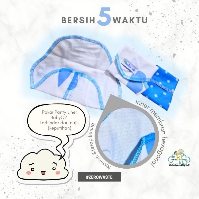 Panty liner cuci ulang Baby oz pembalut kain Babyoz menstrual Pad menspad sabun Lerak ningrat