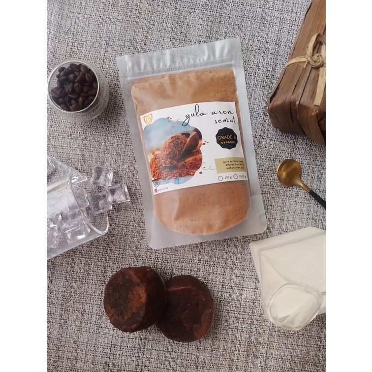 

Gula Aren Semut Bubuk Serbuk Aren Nira Kemasan 1000 g Organik