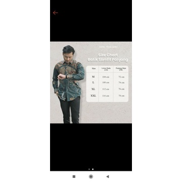 batik pria slimpit lengan panjang