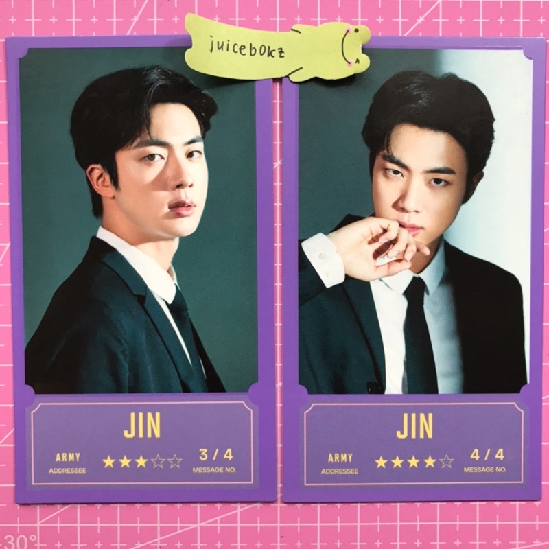 BBC Message Card Jin 3/4 4/4 bang bang con pc mini photocard mpc bangbangcon bangbang seokjin bts