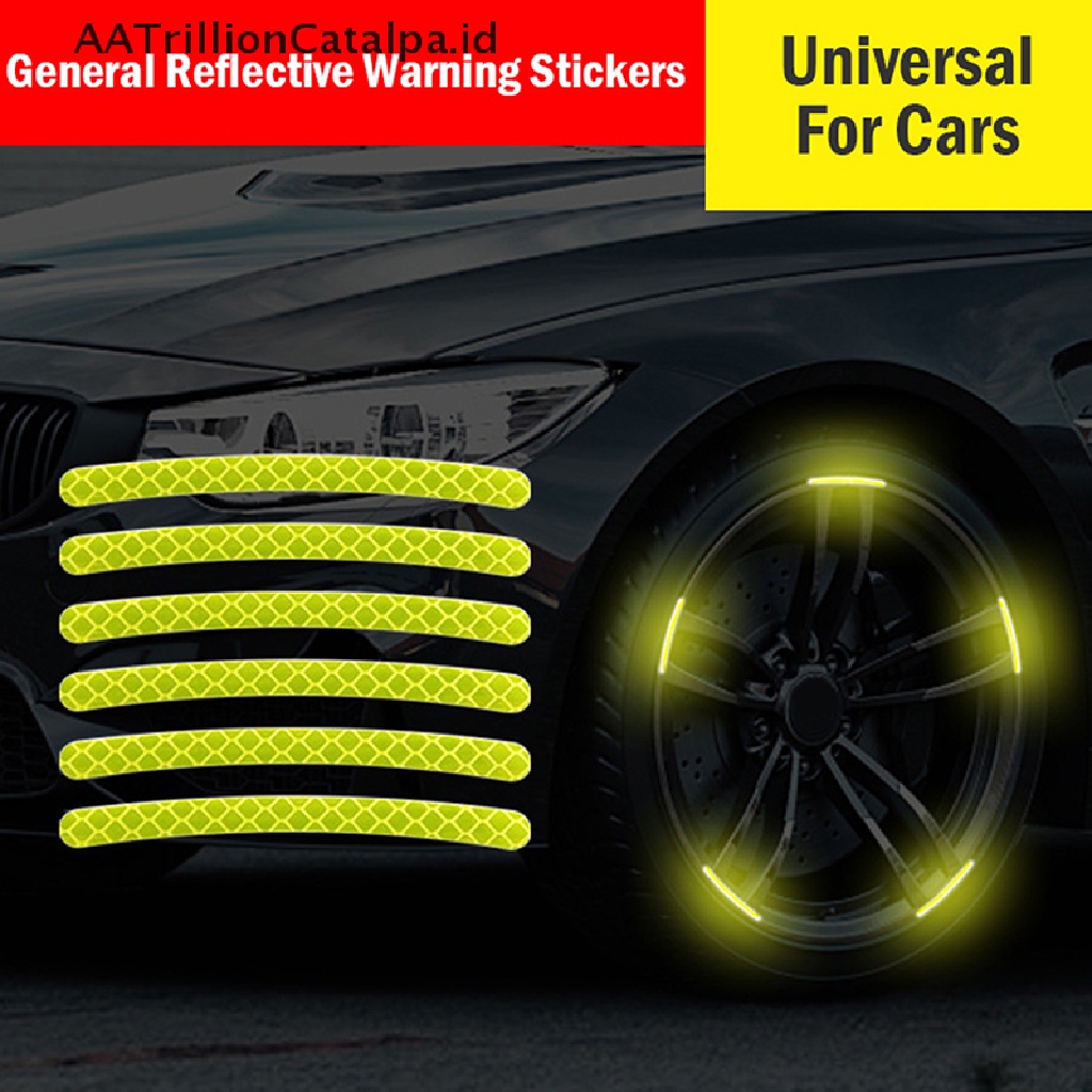 Aatrillioncatalpa 20Pcs Stiker Reflektif Untuk Dekorasi Ban Mobil Universal