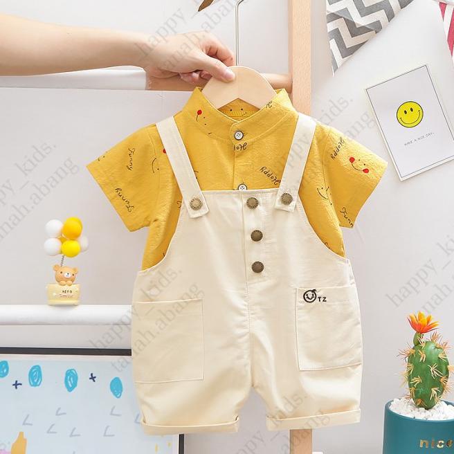 Setelan Kemeja Kodok anak Laki-Laki / baju Kodok Anak Laki-Laki - Motif 1, S