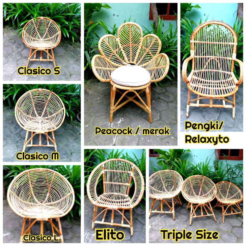 Jual Kursi Teras Rotan Bulat Santai Aesthetic Keong Geraisurya Shopee