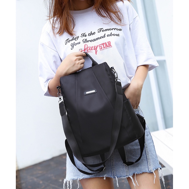 Tas Backpack Wanita Import - Tas Ransel Wanita - Tas Sekolah Terbaru - Tas Wanita Terbaru - Tas Ransel Wanita Anti Maling - Backpack Korea Impor - Tas Wanita 2in1 - BK10