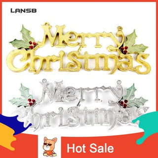 SH SH 2Pcs Hiasan Gantung Bentuk Tulisan Merry Christmas SH SH 2Pcs Hiasan Gantung Bentuk Tulisan Merry Christmas