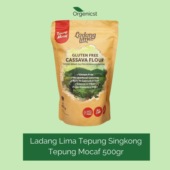 

MURAH Tepung mocaf ubi singkong ladang lima - sehat non gluten free flour - Kanji serbaguna