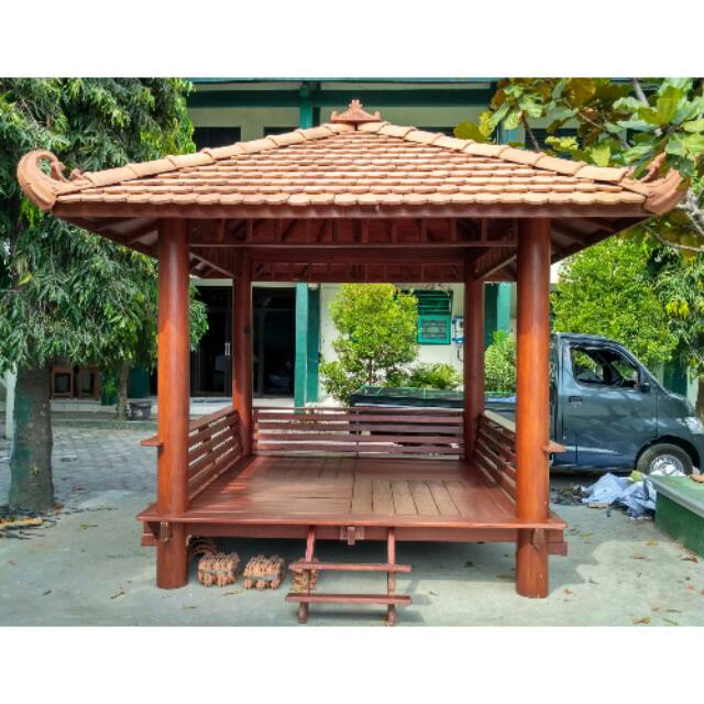 Gazebo Kayu Kelapa Ukuran 3x3m | Jual Gasebo