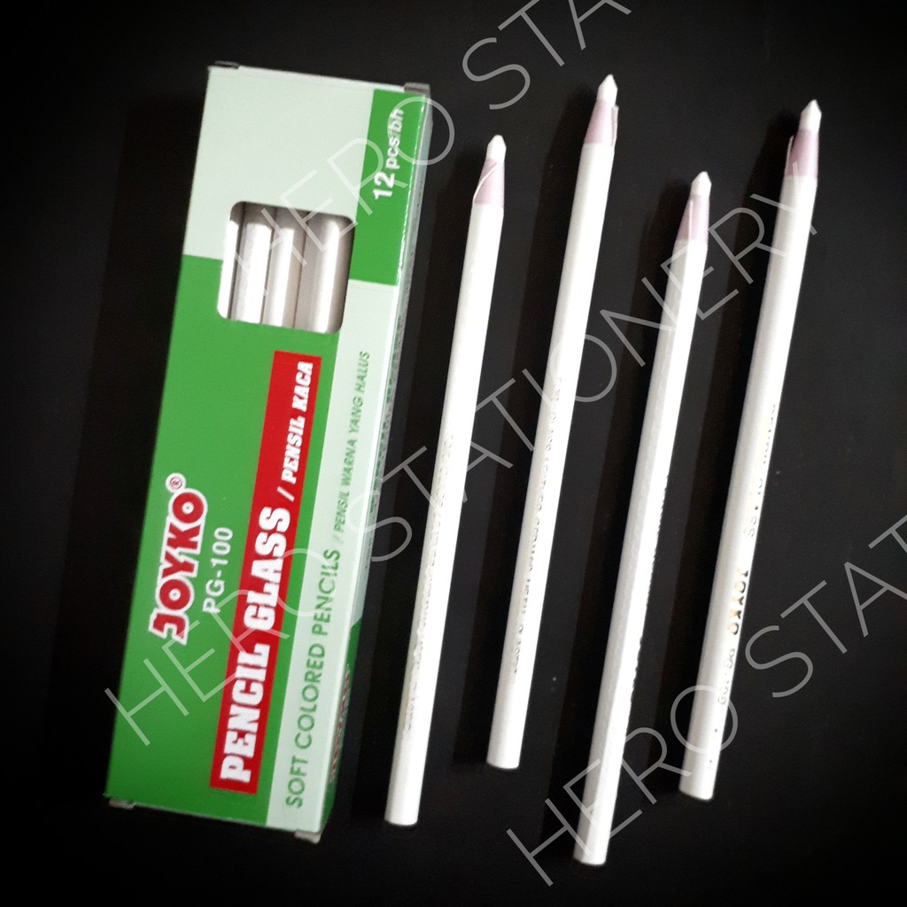 

Dermatograph pencil glass pensil kaca joyko PG-100 putih . 12 unit