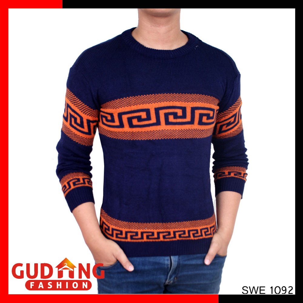 Sweater Pria Model Rajut Tribal - SWE 1092
