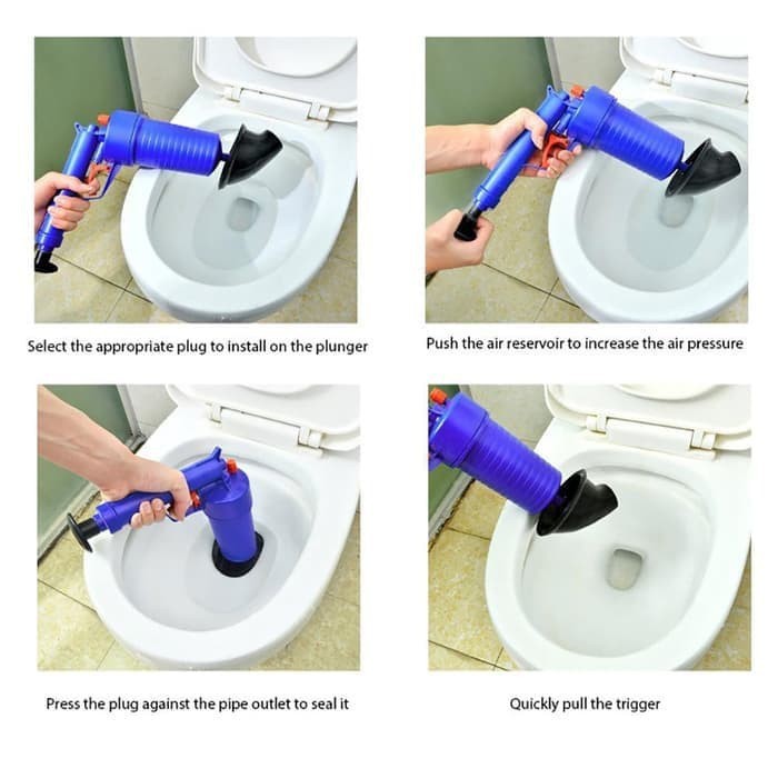 Air Drain Blaster Pump Plunger Toilet