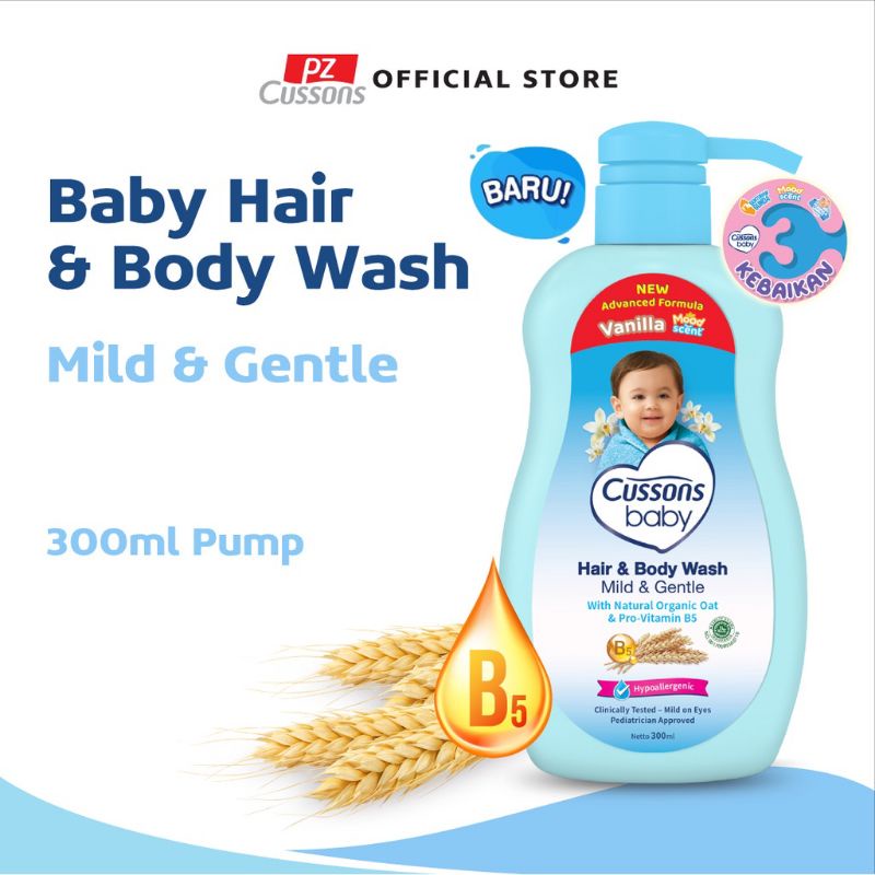 Cussons Hair and Body Wash 2in1 sabun + shampoo 300ml/ 200ml