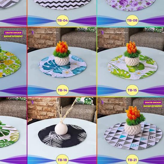 ♦ [NEW] Taplak Meja Tamu Minimalis - BULAT ▲