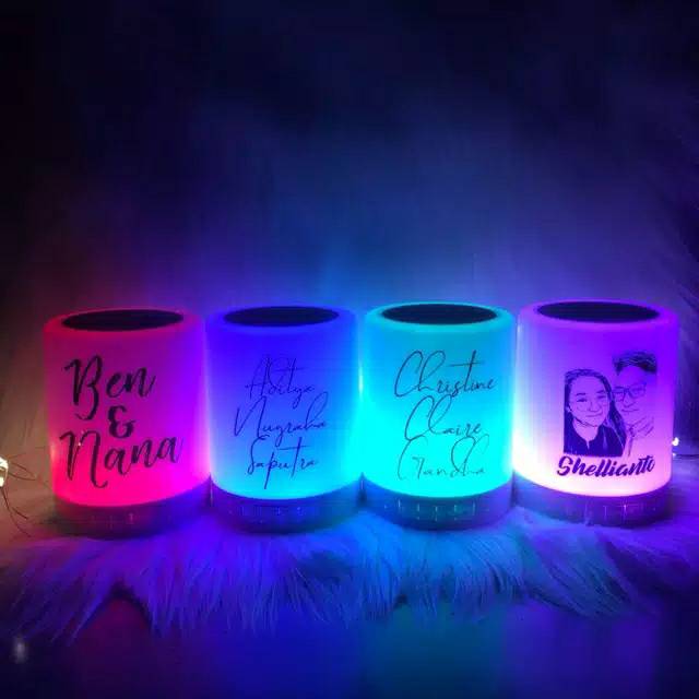 

Speaker bluetooth + lampu LED hias tidur foto hadiah kado gift custom ulang tahun ultah unik murah