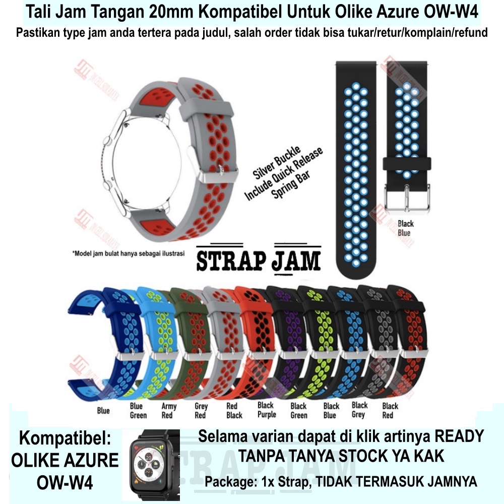 NSB Tali Jam Tangan Olike Azure OW-W4 - Strap 20mm Silikon Breathable Sporty