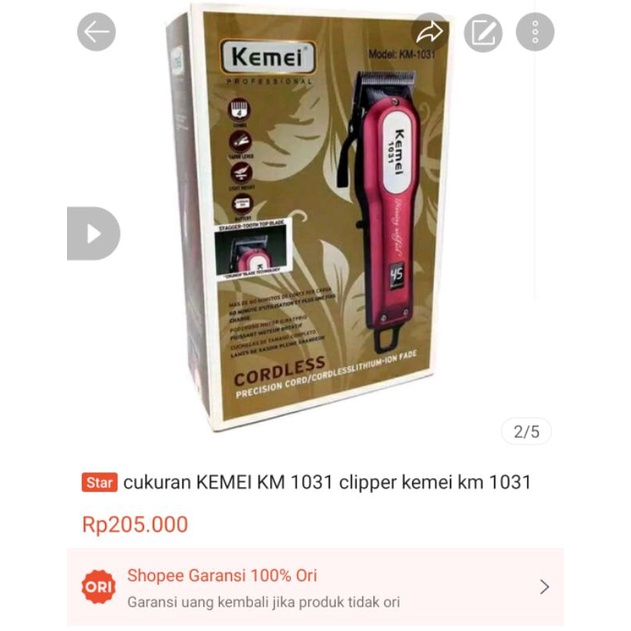 Cukuran KEMEI KM 1031 Clipper Kemei KM 1031