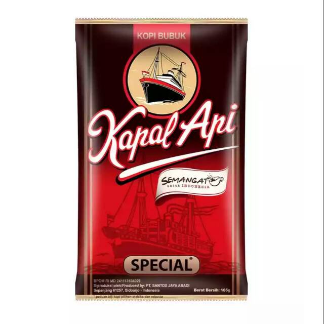 Kapal api special kopi bubuk tanpa gula 165g | Shopee Indonesia