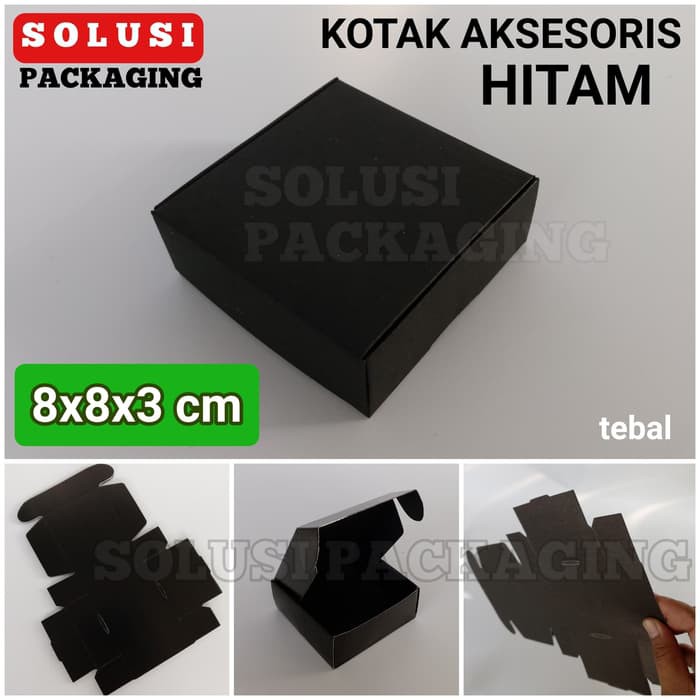 

ISI 36PCSKOTAK AKSESORIS HITAM 8X8 TEBAL/BOX/TEMPAT SOUVENIR/PILLOW BOX/BUNGKUS/KARDUS