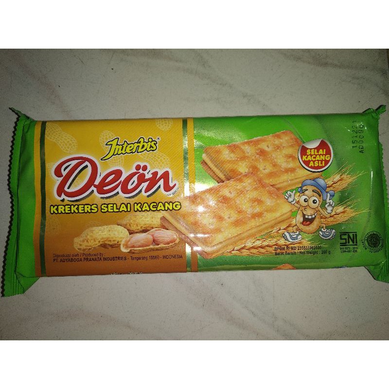 

Biskuit Selai Kacang interbis Deon 200gr