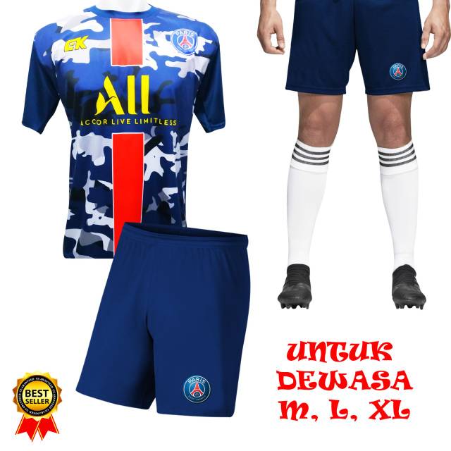 Paris PsG. Jersey Bola Set Celana Printing