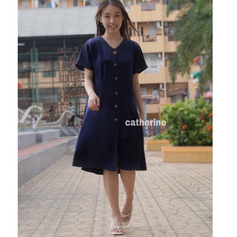 CATHERINE - MILKY DRESS/DRESS SCUBA/DRESS WANITA/DRESS NATAL