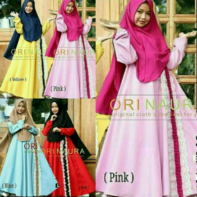 Gamis Norah Kids Usia 8th-12th Baju Muslim Anak Perempuan Gamis Anak Perempuan Baju Anak Perempuan