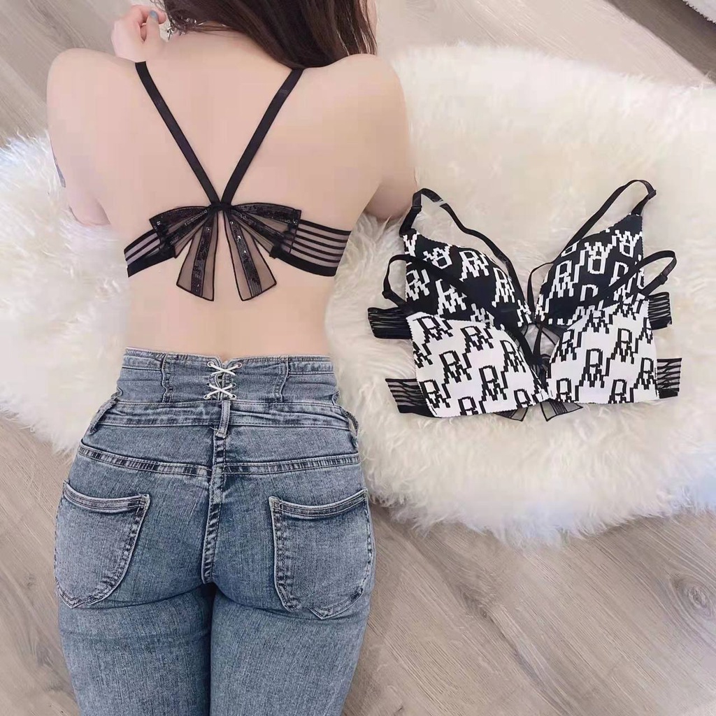 ASK - Sexy Bra Kancing Depan Dengan Simpul Pita Di Belakang Bra58